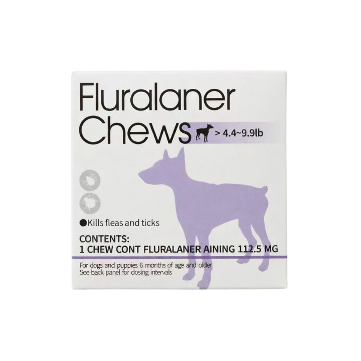Fluralaner Chewable Tablets for Dogs - Up to 12 Weeks Flea & Tick Protection