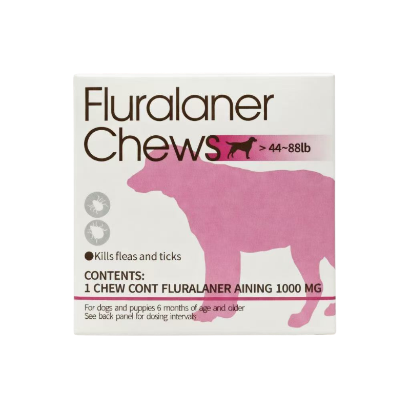 Fluralaner Chewable Tablets for Dogs - Up to 12 Weeks Flea & Tick Protection